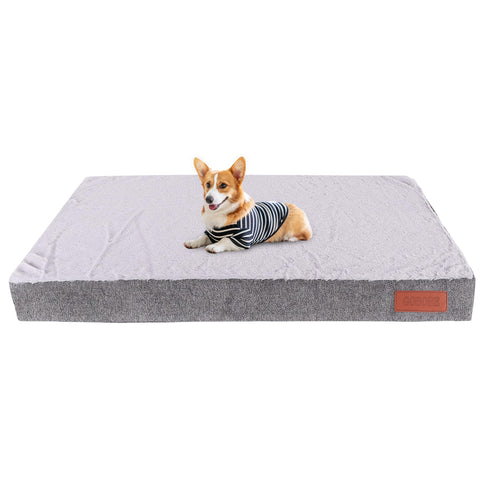 GOBOBE Orthopedic Dog Bed for Large and Small Dogs Waterproof Dog Bed for Washable Cover Egg Crate Foam Support Ultimate Comfort for Pets Indoors or Outdoors Dark Gray30 inch